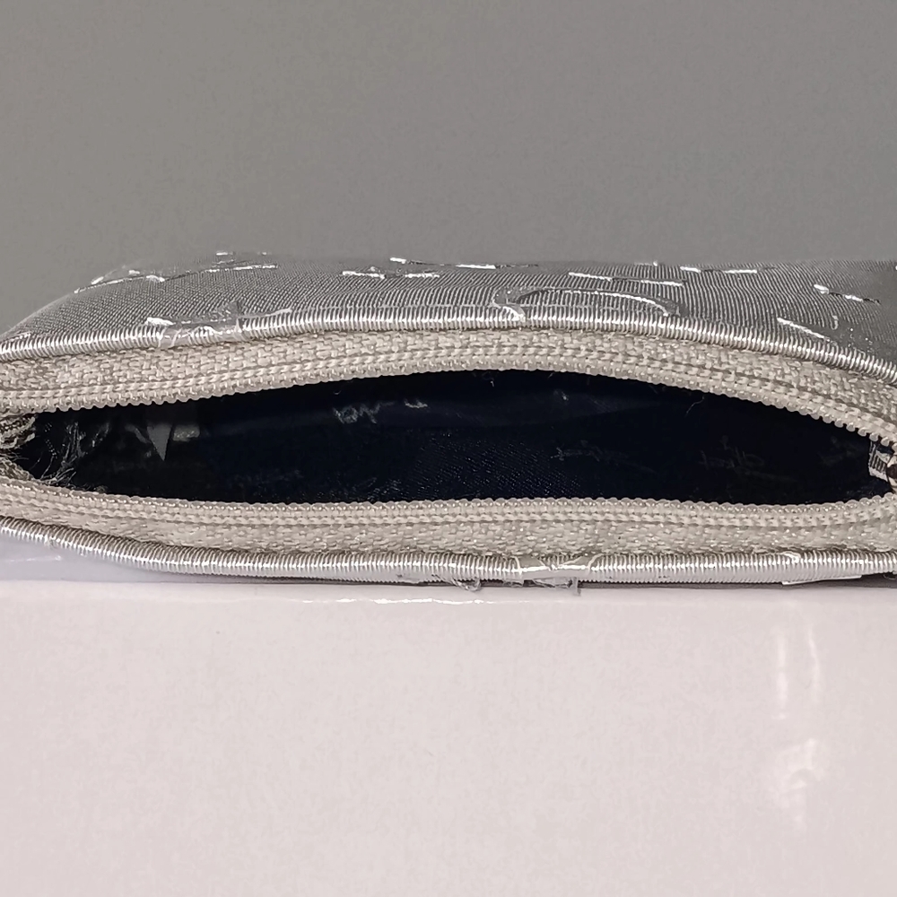 NEW Rocket City Silver Moon & Stars Celestial Themed Zippered Mini Bag - Picture 4 of 9